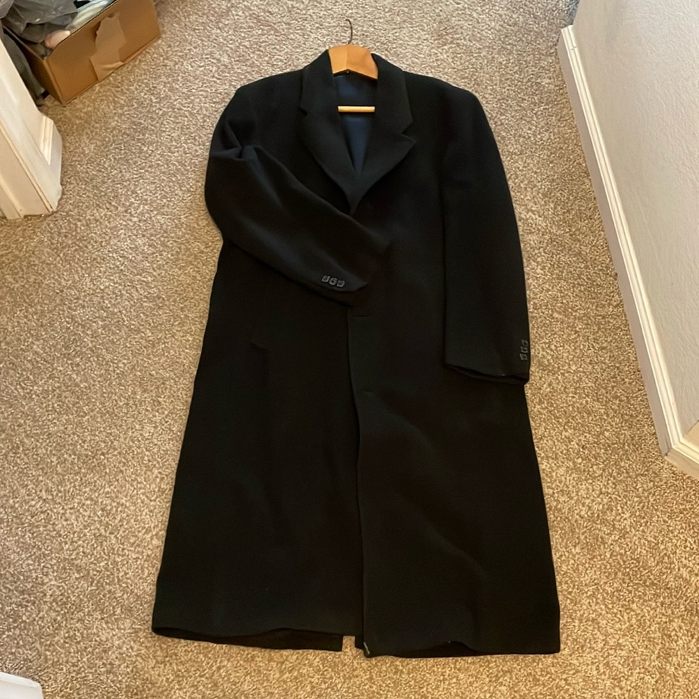 Long man’s winter coat